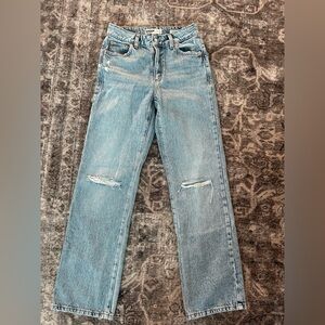 Garage Light Blue Straight Leg Jeans